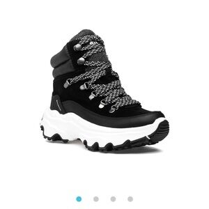 Sorel Black and White Ankle Boots